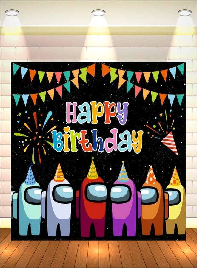 Al Raied Al Raied Happy Birthday Backdrop Banner 6x4 Feet Z874C676FF3698C4E948FZ