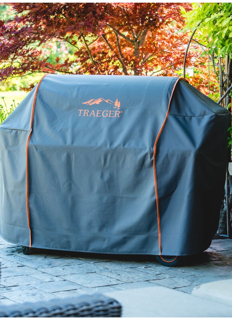 TRAEGER Full-Length Grill Cover for Timberline 1300 Series, Faded Black/Orange  - Image 2