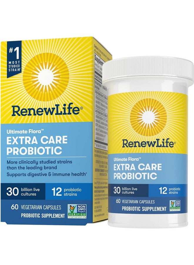 Renew Life Adult Probiotics 30 Billion Cfu Guaranteed Probiotic Supplement For Digestive & Immune Health Shelf Stable Gluten Free Extra Care For Men & Women 60 Capsules - Image 1