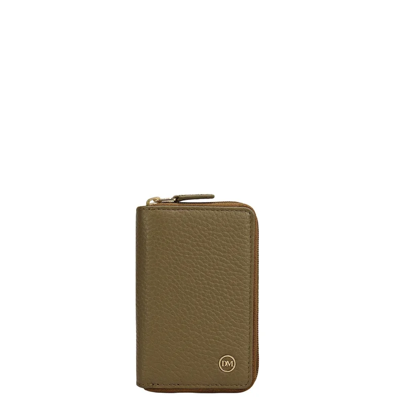 Wax Leather Key Chain - Olive