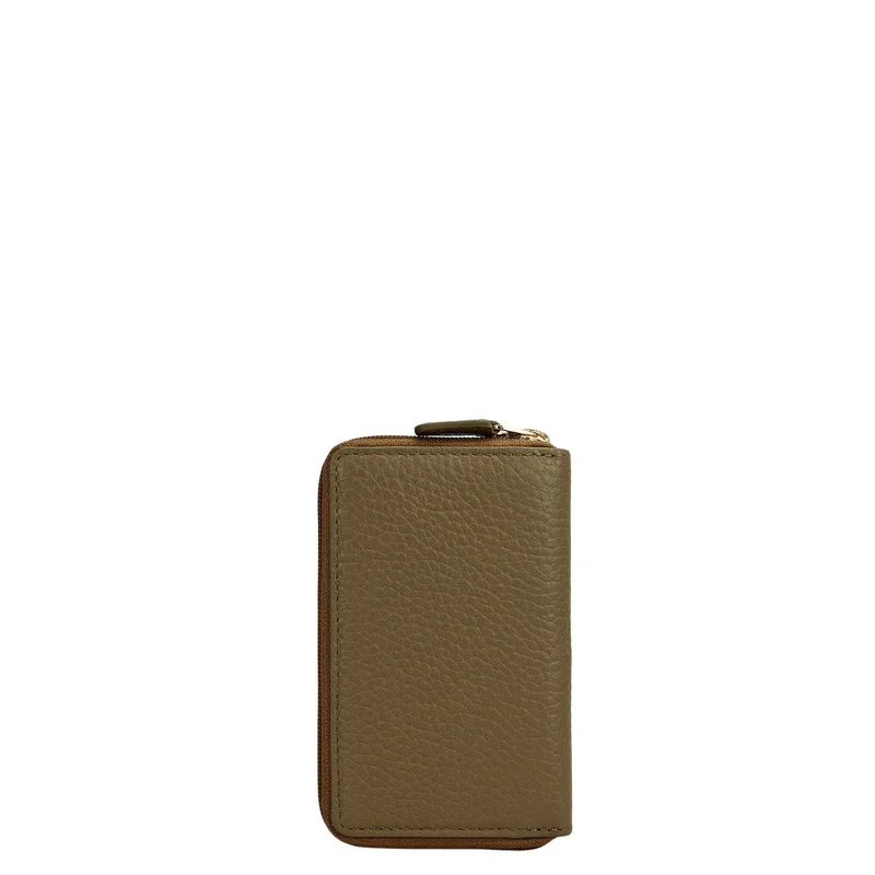 Da Milano Olive Wax Leather Key Chain - Olive  | Best Price UAE