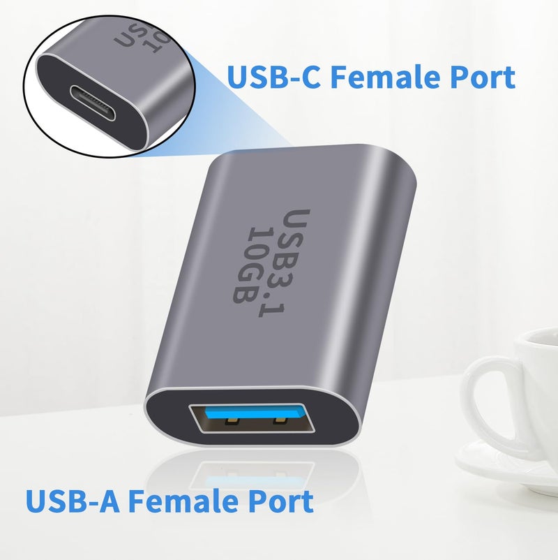 Duttek USB C Female to USB Female Adapter 3.1 Gen2, 10Gbps Bi-Directional Type C to Type A Adapter OTG Adapter Support Data Sync and Charging for Laptop, PC, iPhone, MacBook Pro, Laptop - Image 5