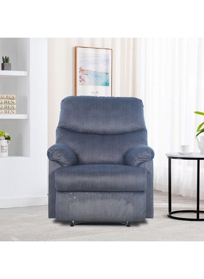 DANUBE HOME Baltimore 1 Seater Fabric Motion Recliner Modern Design One Seat Relaxing Chair Living Room Furniture  Grey 86x99x99cm  - Image 1
