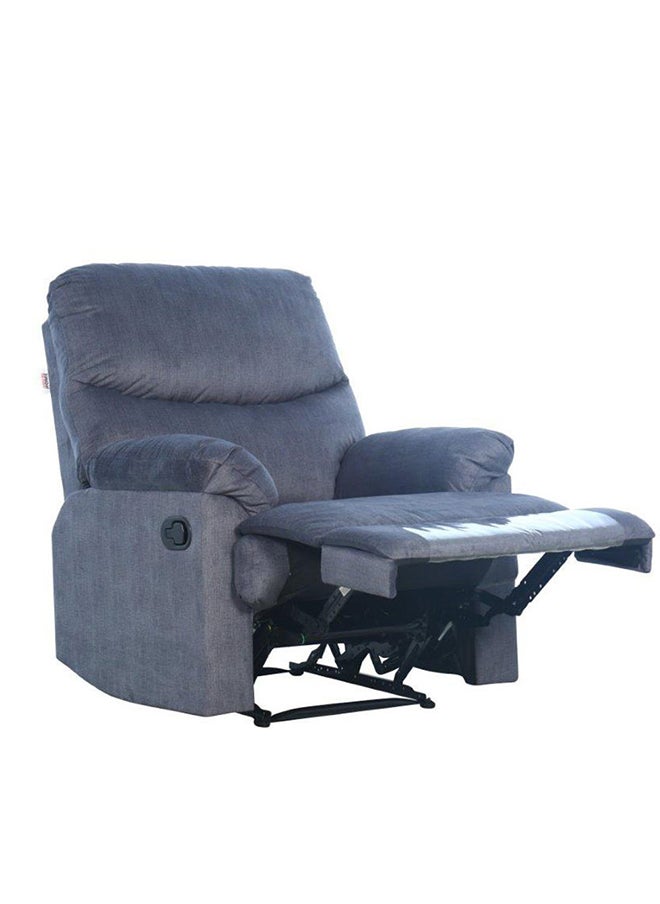 DANUBE HOME Baltimore 1 Seater Fabric Motion Recliner Modern Design One Seat Relaxing Chair Living Room Furniture  Grey 86x99x99cm  - Image 2