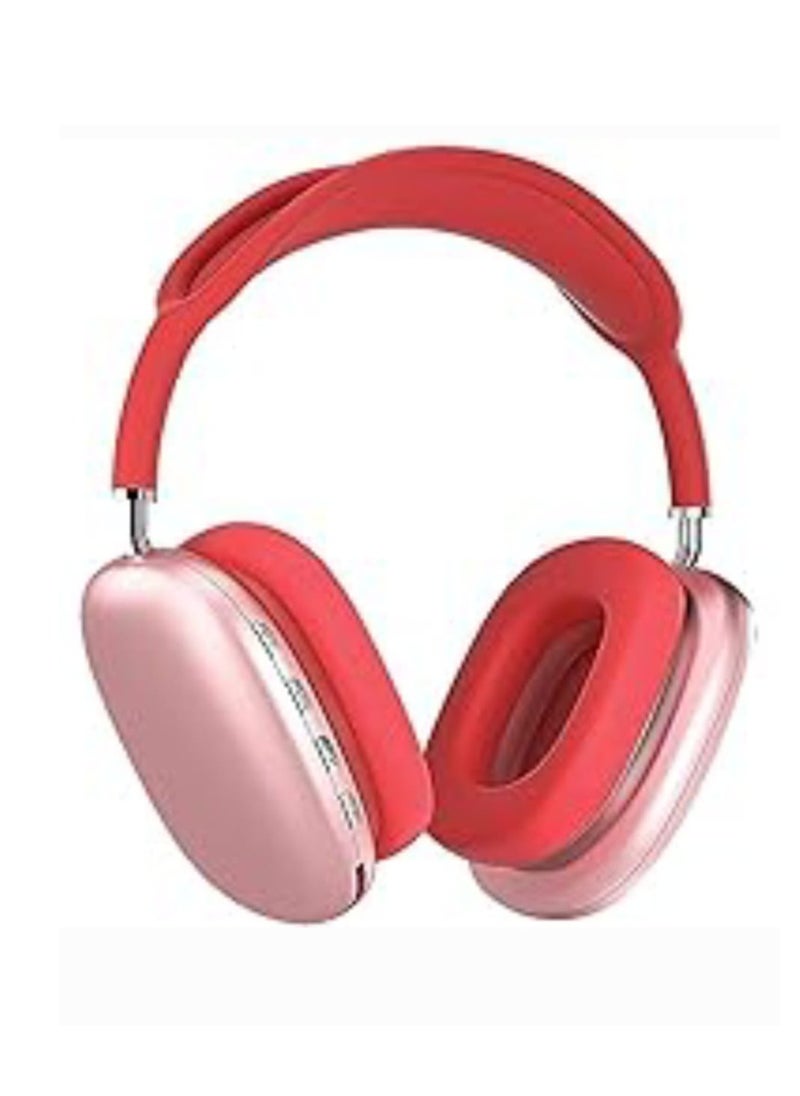 Generic Air Max 9S Bluetooth Over-Ear Headphones Red  - Image 1