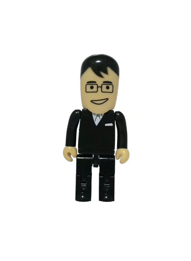 3.0 & 2.0 Epidemic Nurse Doctor Engineer Character USB Flash Disk 3.0 Medical Institution Gift Creative Medical Staff-Color:2.0 Black-Capacity:8GB - Image 1