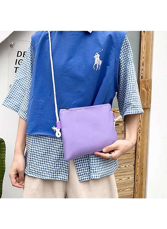 Generic - 5 Pcs adult Backpack School Bags Set Backpacks with Pendant Lunch Bag Pencil Case Handbag Coin Purse for Teen Girls School Backpack（Purple） - Image 1