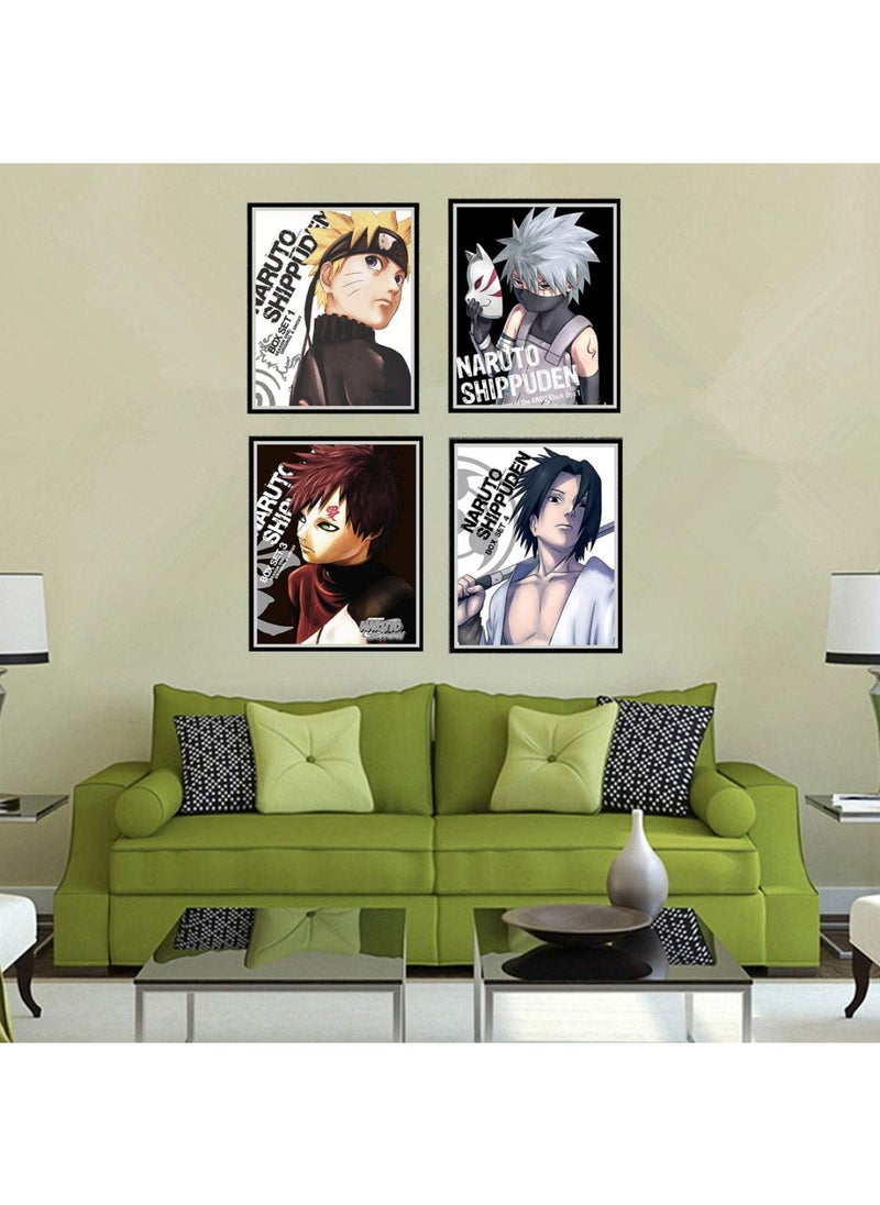 BPA - NARUTO Manga Picture Poster Japanese Anime Cute Canvas Prints Naruto Rikudou Modo Anime Wall Art Painting Surrounding Canvas Prints Boy Bedroom Bedside layout Nursery Decor No Frame 8 x 10 Set - Image 1