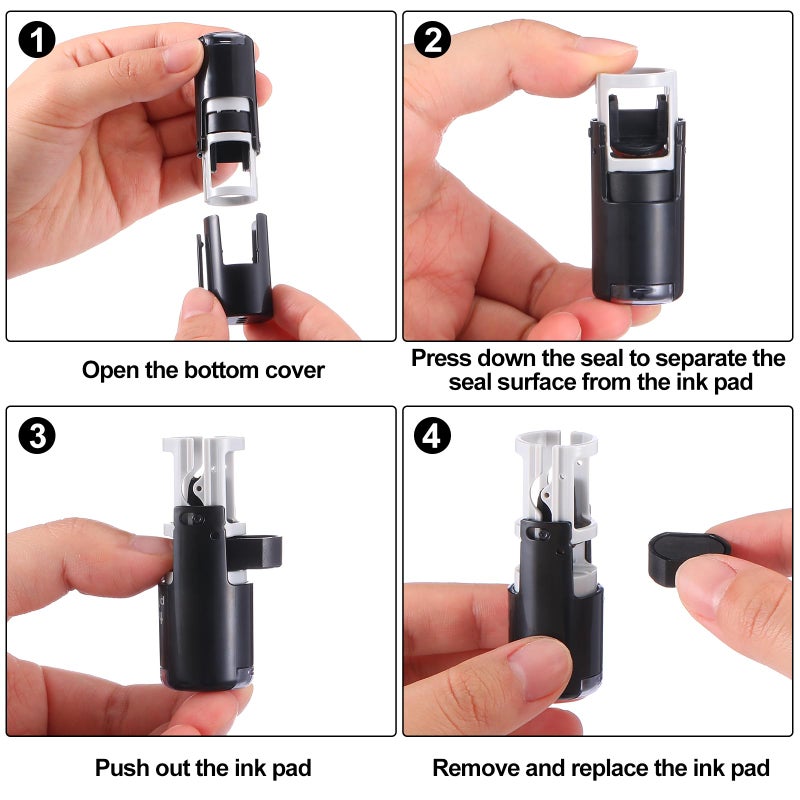 Supervitae 2 Pack Paw Print Stamps Animal Paw Print Stamper Mini Black Self Inking Stamps for Classroom Party Educational Learning Activities Craft Supplies - Image 3