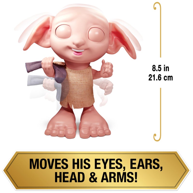 Wizarding World Harry Potter, Interactive Magical Dobby Elf Doll with Sock, over 30 Sounds & Phrases, 8.5-inch, Kids Toys for Ages 6 and up - Image 5