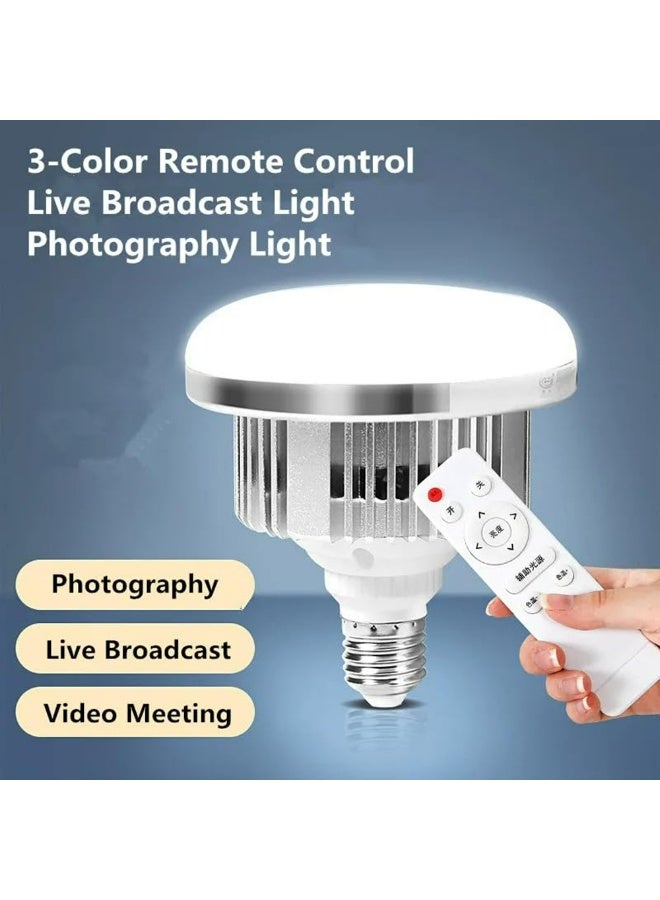 155W LED E27 UFO Photography Bulb - Adjustable Color Temperature (3000K-6500K), Remote Control, 50,000-Hour Lifespan, 90+ CRI for Studio/Home/Commercial Lighting - Image 4