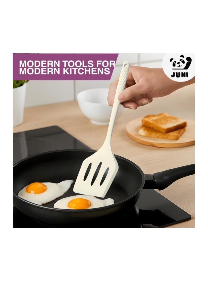JUNI Kitchen Utensils Set – 21-Piece Silicone Kitchen Utensils Set, Heat-Resistant Silicone Cooking Utensils, Non-Stick Cookware Safe Kitchen Tool Set, BPA-Free with Storage Holder - Image 5