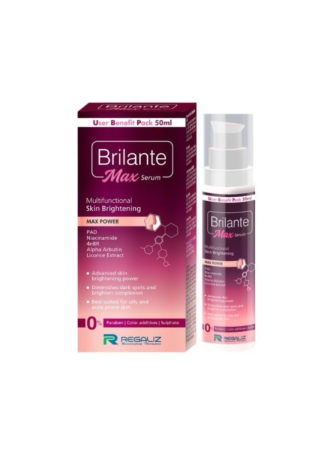 Regaliz Brilante Max Serum | Multifunctional Skin Brightening & Radiance Booster | Targets Dark Spots, Uneven Skin Tone, and Dullness | 50ml (50ML) - Image 1