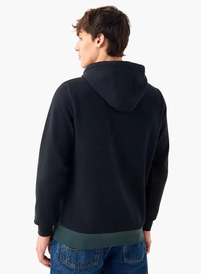 Splash FAV Panelled Hoodie with Kangaroo Pocket