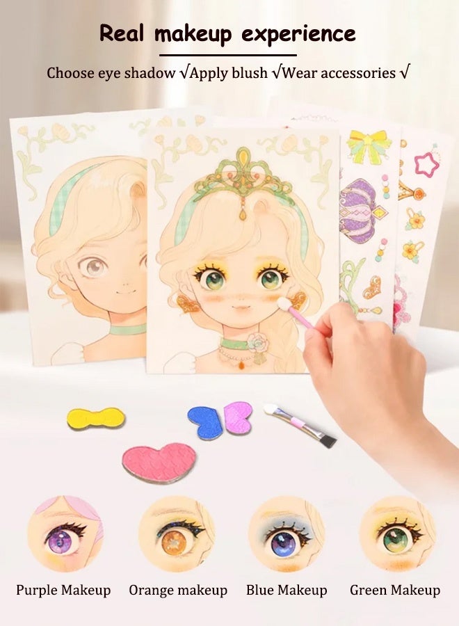 Paper Makeup DIY Girls Toy Kit, Paper Craft Kits, Art Craft Activity with Diamond Painting and Princess Dress Up Set, Ideal Birthday Party Gift for Girls Ages 4 5 6 7 8 9+ Year Old - Image 3
