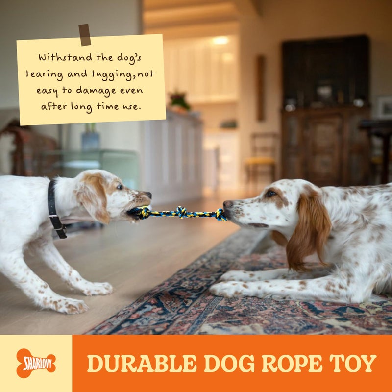 SHARLOVY Puppy Teething Toys for Small Dogs, 5 Pack Cotton Puppy Dog Rope Toy for Small Dogs, Durable Dog Chew Toys for Aggressive Chewers Small Breed, Interactive Tug of War Puppy Toys to Keep Them Busy - Image 5
