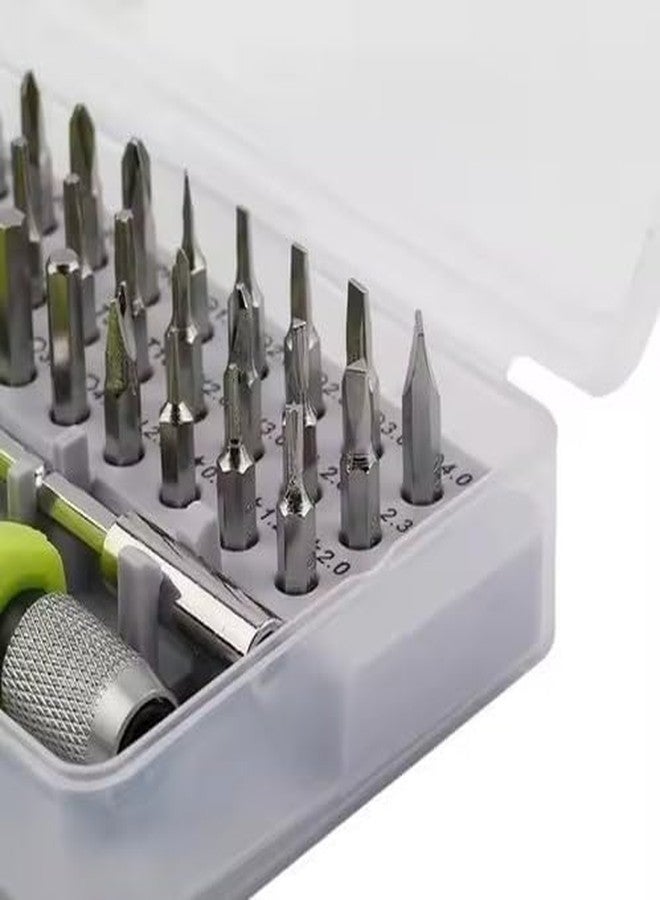 TAPUJI 32 in 1 Mini Screwdriver Tool Set Kit with Magnetic Flexible Extension Rod, Precision Bits screw driver, computer, mobile repairing tool kit, watch repairing, laptop screwdriver set, Multicolor - Image 2