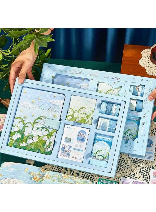 Bluejw Hand Account Book Gift Box Suit Customized Vintage Oil Painting Notebook Notebook Stationery Hand Account Book High Color Value Notebook - Image 3