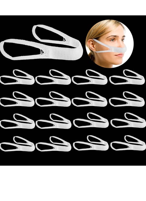 Elastic Nose Bandage Surgery Elastic Bandage Dressing Holder Elastic Bandage Nose Pad Mesh Nose Pads External Nasal Bandage Dressing Holder with High Absorption Capacity for Nose White 20Pcs