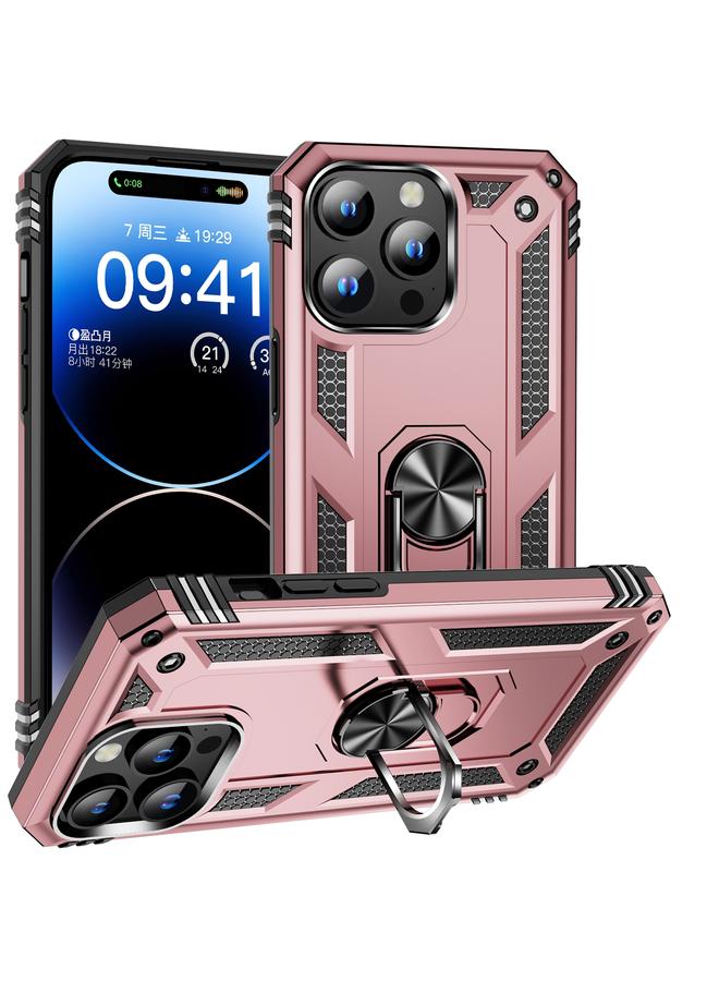 اس-توب جراب لهاتف iPhone 15 Pro مقاوم للصدمات مصنوع من مادة TPU + PC مع حامل - Image 1