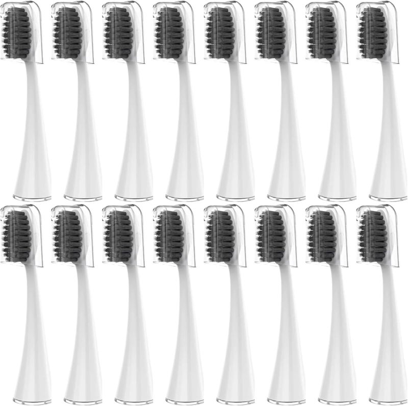 Compatible for Seago SG-540 Replacement Toothbrush Heads Clean Deep Tooth Gaps(16BLACK) - Image 2