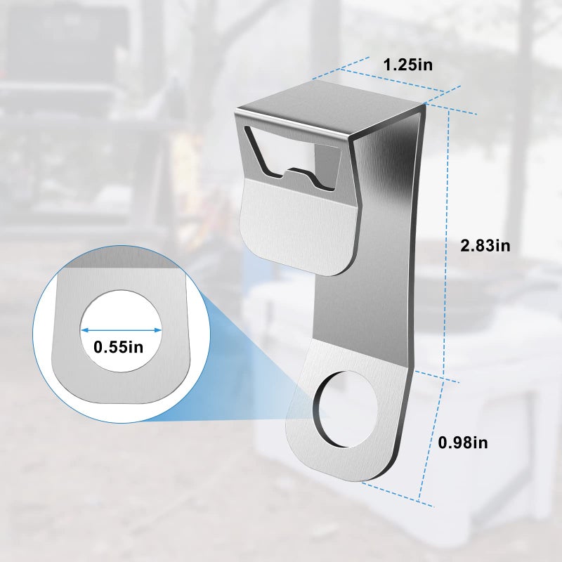 DUDSOEHO 2 Packs Cooler Lock Bracket with Bottle Opener, Heavy Duty Metal Cooler Tie Down Compatible with Yeti/RTIC Coolers, Security Lock Bracket Cooler Accessories - Image 2