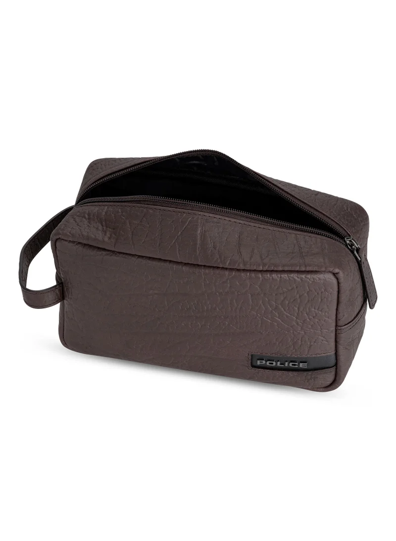 POLICE Chack Toiletry Pouch Brown