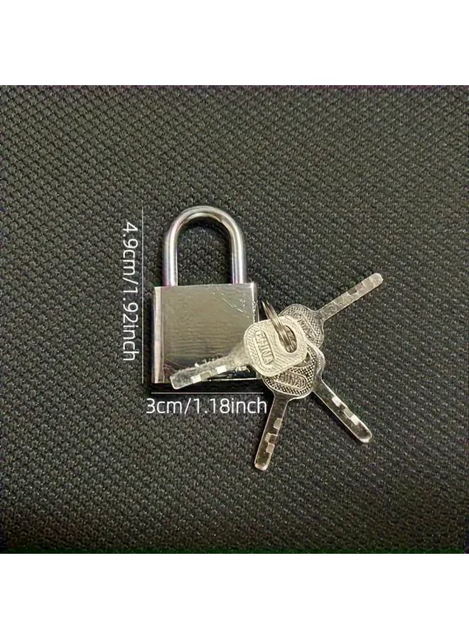 Heavy Duty Stainless Steel Silver Padlock Rustproof Waterproof with 4 Keys - Image 1