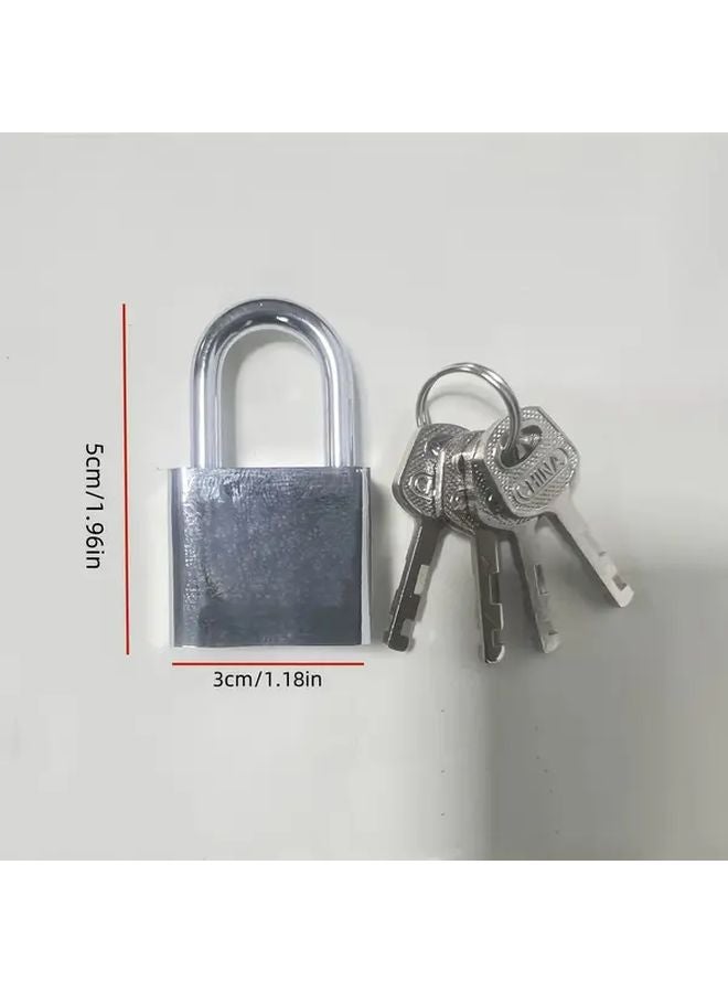 Heavy Duty Stainless Steel Silver Padlock Rustproof Waterproof with 4 Keys - Image 3