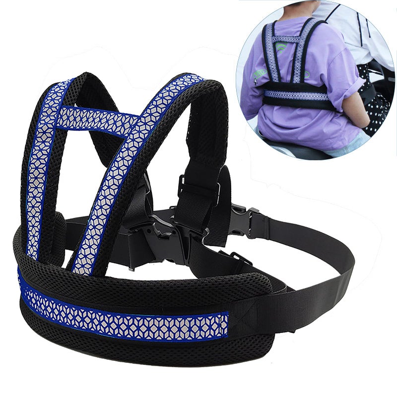 Holiberty Child Motorcycle Safety Harness for Kids Reflective AntiFall Bike Motorcycle Belt Adjustable Cycling Walking Harness Leash with Added Padding on Shoulders Waist Straps Age 312Yrs