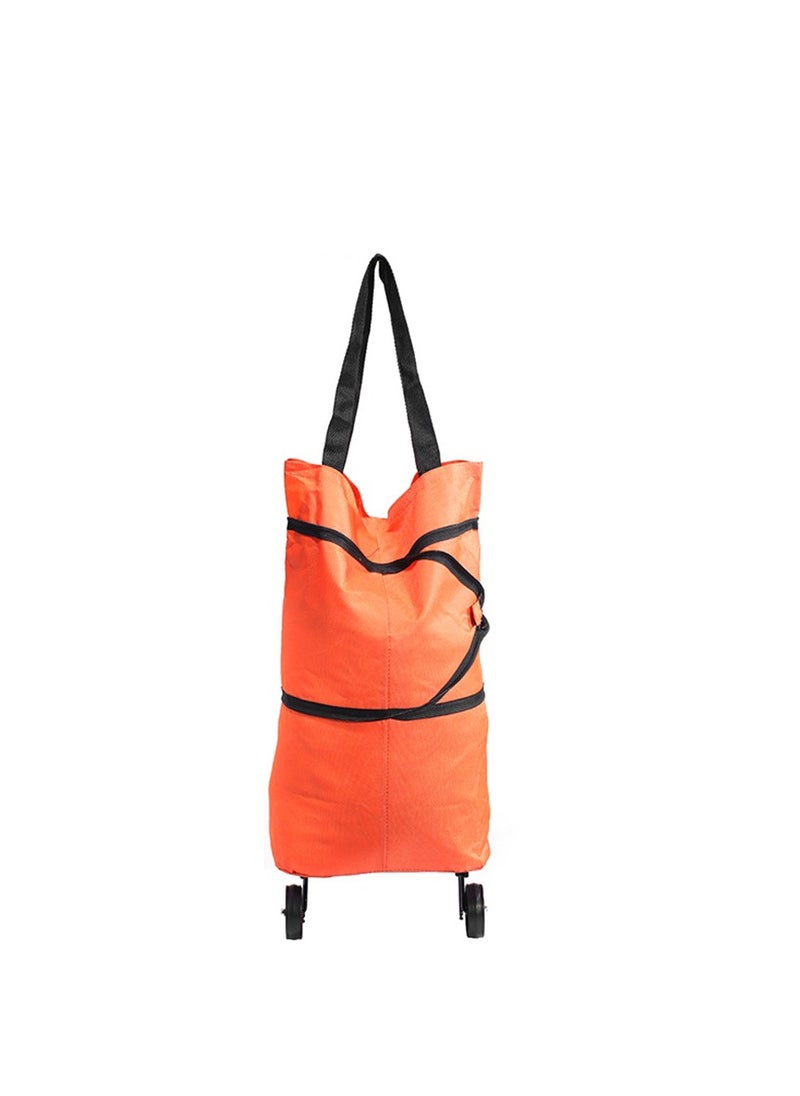 Generic Folding Lightweight Portable Waterproof Rolling Shopping Bag with Wheels.  - Image 1
