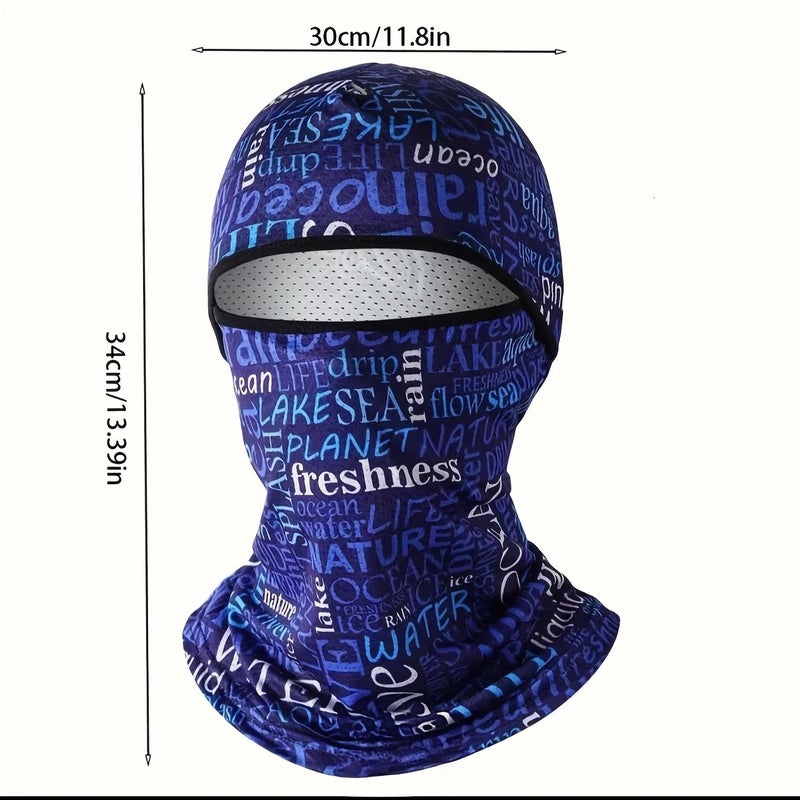 Blue Leaf Sun Visor Cycling Hat With Neck Protector Integrated Ice Mask For Outdoor Sports - Image 5