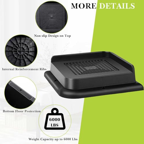 Yookwutar Bed Risers 1 inch, 2 inch, 3 inch, 4 inch, 6 inch, 8 inch Heavy Duty, Oversized Furniture Riser for Couch Sofa Table Chair Leg Frame Dorm, Support up to 6000 Lbs (Black 8 Pack, 1 inch) - Image 5