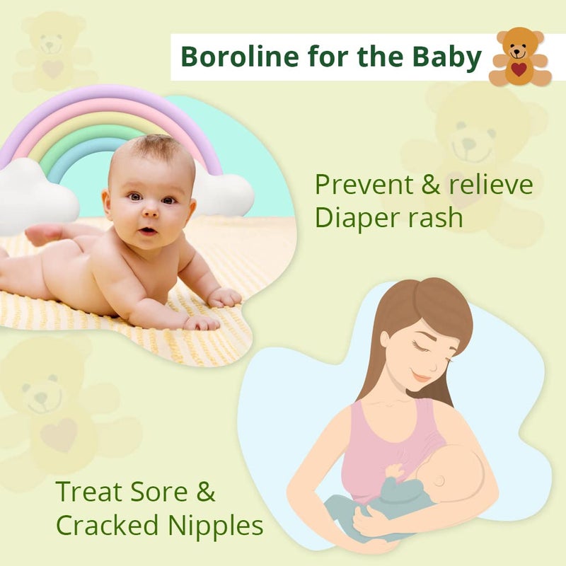 BOROLINE كريم مضاد للبكتيريا بالأيورفيدا 100 جرام × 3 | العناية بالبشرة الجافة في الشتاء | يلين وينعم الشفاه المتشققة، يصلح الكعب المتشقق (عبوة من 3) - Image 5