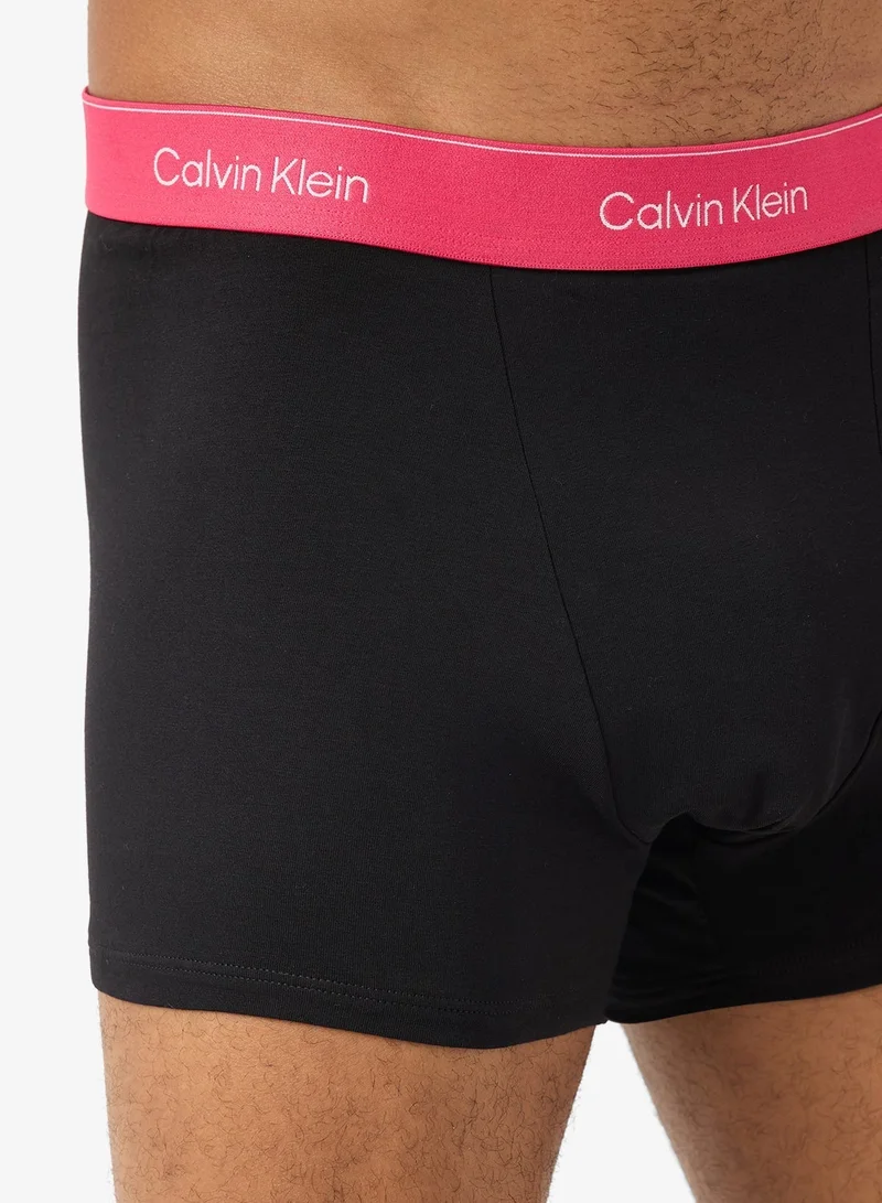 CALVIN KLEIN 3 Pack Relaxed Dart Trunks - Icon Cotton Stretch