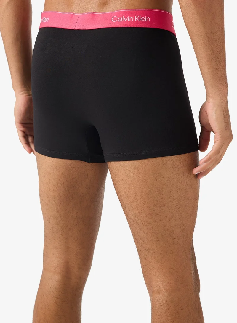 CALVIN KLEIN 3 Pack Relaxed Dart Trunks - Icon Cotton Stretch
