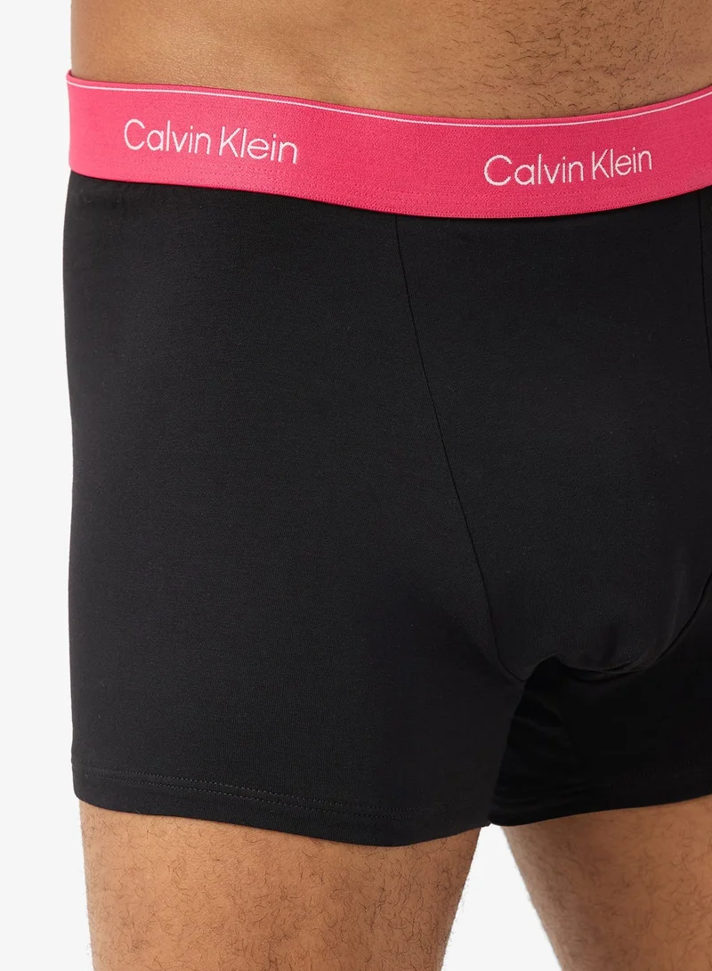 CALVIN KLEIN 3 Pack Relaxed Dart Trunks - Icon Cotton Stretch