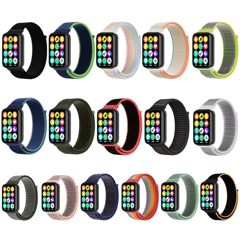 erorex For Xiaomi Smart Band 9 Pro / 8 Pro Nylon Loop Watch Band(Rainbow) - Image 5