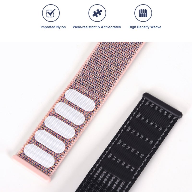 erorex For Xiaomi Smart Band 9 Pro / 8 Pro Nylon Loop Watch Band(Rainbow) - Image 3