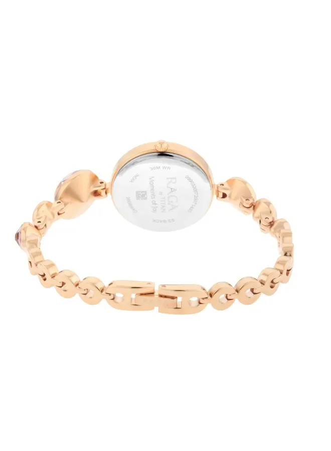 TITAN Titan Raga Moments Of Joy Quartz Analog Women Watch Mother of Pearl Dial With Rose Gold Colour Metal Strap