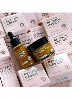 Vibrant Glamour Anti Aging Retinol Cream & Retinol Eye Serum Reduce Wrinkles & Rejuvenate Skin, Anti Aging Firming Moisturizers, Remove Age Spots, Dark Circles & Puffiness (1 Set)
