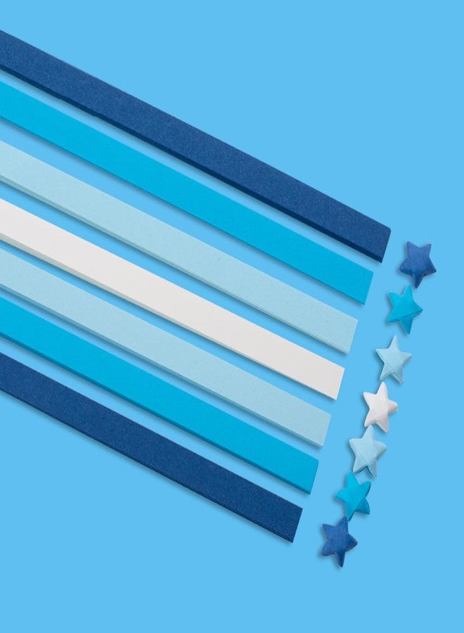 Hvogvok Origami Paper Stars, Colorful Handcraft Origami Lucky Star Paper DIY Paper Arts Creativity Hand Art Crafts (Blue gradient (1350) sheets) - Image 3