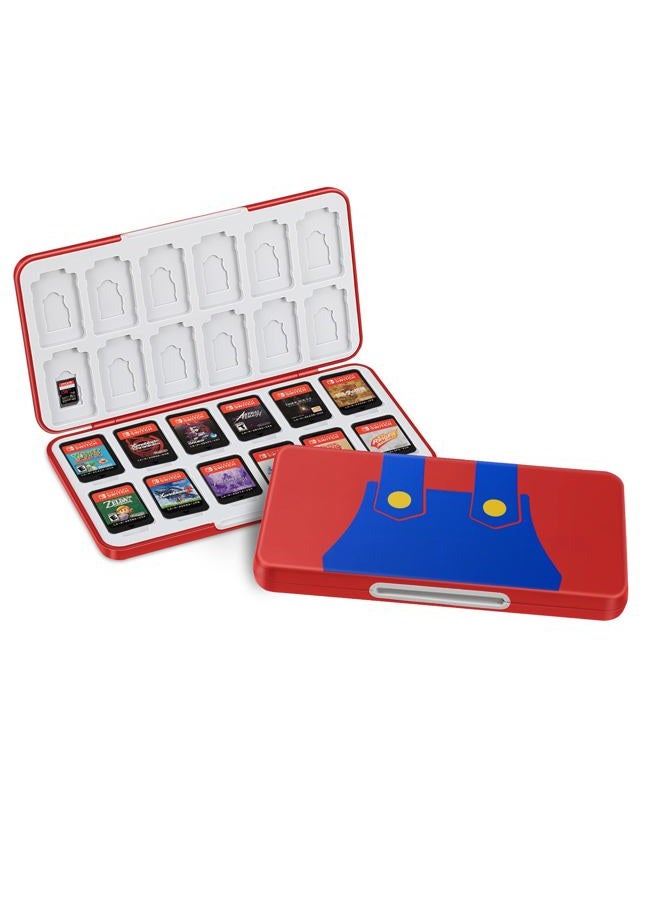 KENOBEE 24 Game Card Case Compatible with Nintendo Switch/Switch Lite/Switch OLED 2021, 24 Slot Storage Holder for SD Card&Switch Game Card, Slim Portable Storage Cartridge Box for Travel Carrying - Image 1