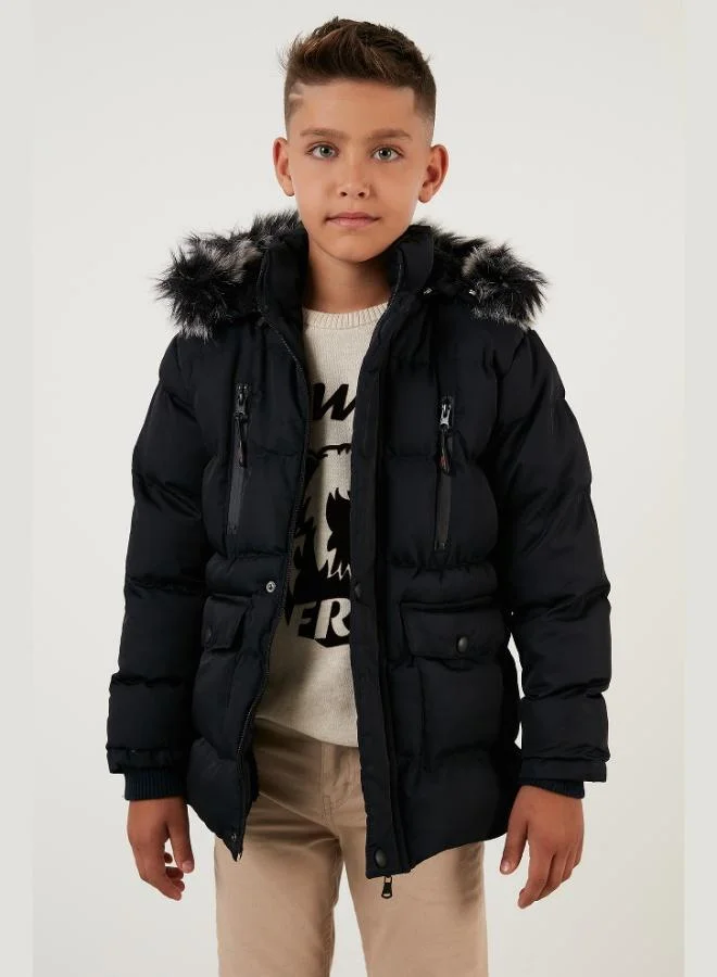 Lela Lela Plush Lined Detachable Hooded Water-Resistant Winter Coat Boy's COAT 5760022