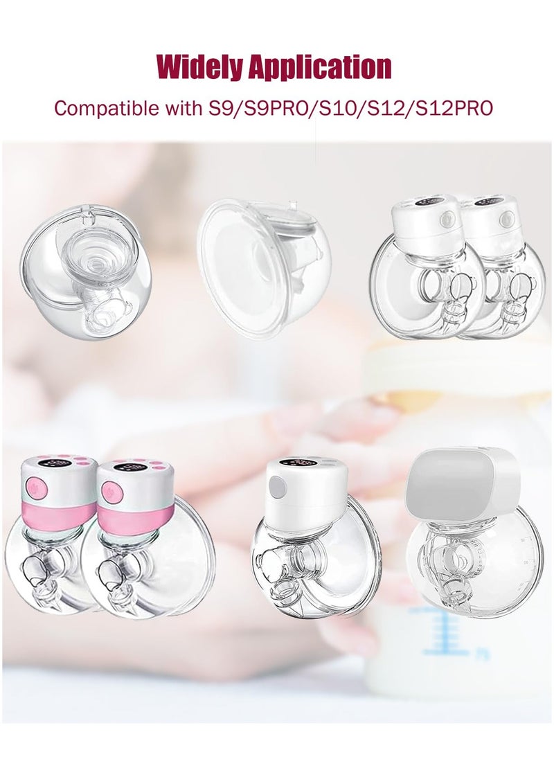 XiuWoo 10pcs Flange Inserts 13/15/17/19/21mm*2 2pcs Duckbill Valves 2pcs Silicone Diaphragm Compatible with Momcozy Wearable Breast Pump S12 Pro/S9 Pro/S12/S9, Reduce Nipple Tunnel Down to Correct Size  - Image 5