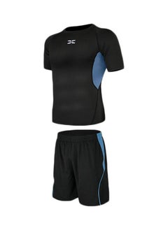 Joychic Men's Sportswear Running Gear T-shirt Sports Training Fitness Clothing Quick-Drying Shorts 2-Piece Set  - Image 1