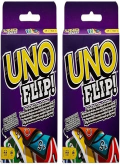 Mattel Games Uno Flip Side Card Game For Adult (Pack Of 2),Multicolor