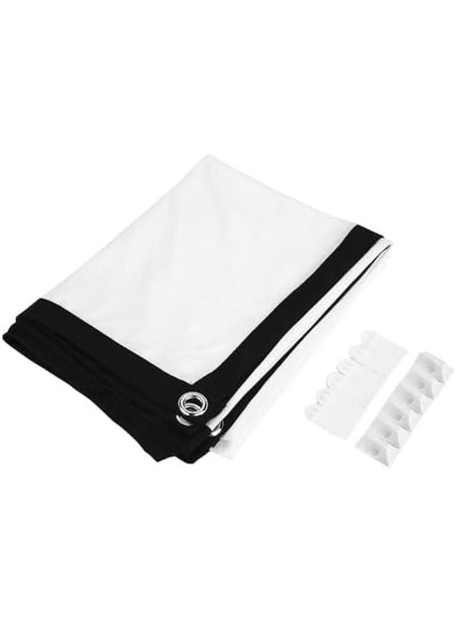 100 Inch Pull Down Projector Screen for Home Theater Indoor Outdoor Use - Image 3