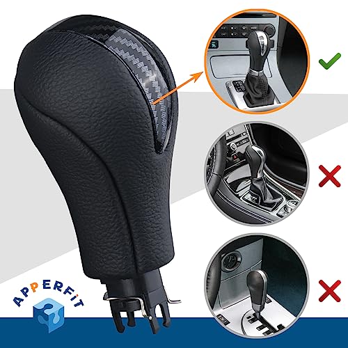 APPERFiT مقبض نقل الحركة APPERFiT لناقل الحركة الأوتوماتيكي 34910-JK03A 34910-1LA6C متوافق مع إنفينيتي EX35 FX35 FX50 G25 G35 G37 Q60 QX50 QX56 QX70 أسود وألياف الكربون - Image 2