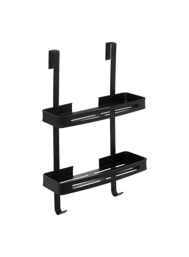 Five Simply Smart 2-Tier Shower Caddy with Adhesive Sticker Black 60 x 16 x 32.5 cm 200120 - Image 1